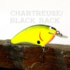 Old School Balsa Baits Wesley Strader Series W1 in Chartreuse Black